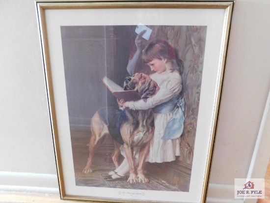 The Reading Lesson - Framed Print