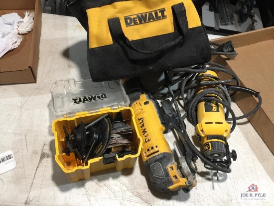 DEWALT drill and sander and accessories