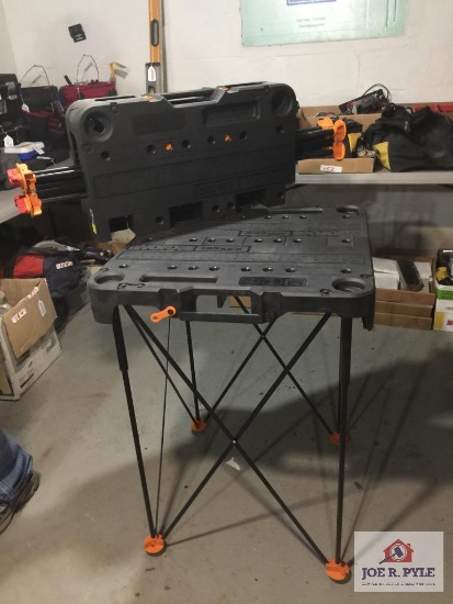 Lot: two (2) WORX Side Kick portable work tables