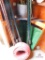 garden stakes, hose and fish cleaning board