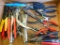 lot of pliers electrical tools and vise grips