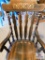 wooden stenciled back rocker