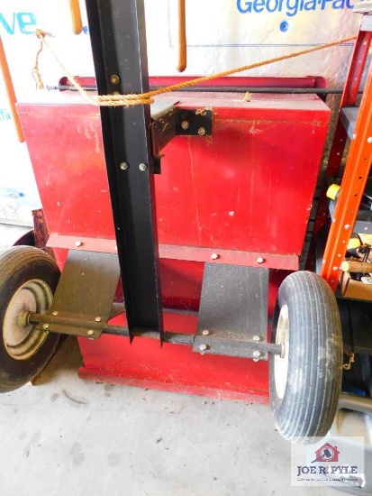 red pull-behind cart