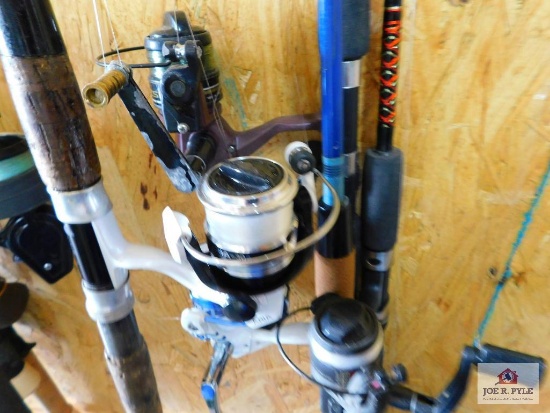 4 rods and reels: summer, zebco,