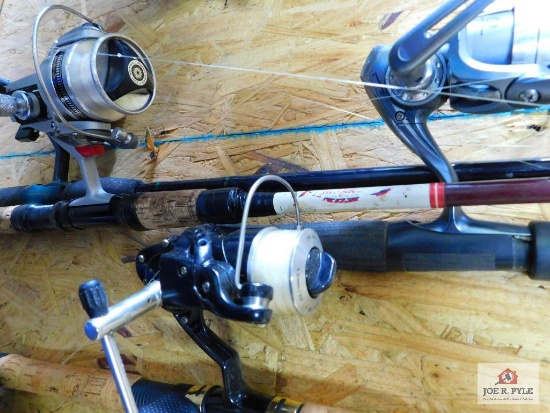 4 rods and reels: Cabela's, alpha