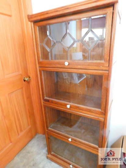 beveled glass book case