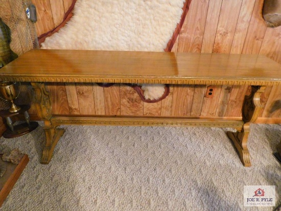 console carved edge table