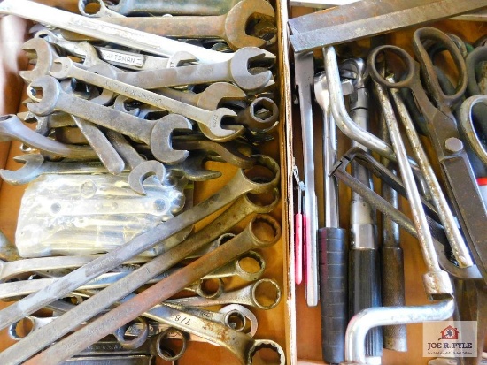 2 flats: chisels, wrenches, files, tin snips