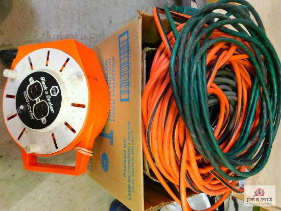 large lot of extension cords