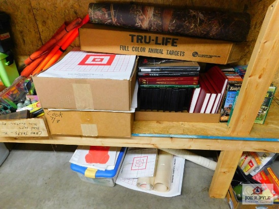 hunting books, targets, videos