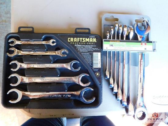 craftsman 5 pc flare nut wrenches and 7 pc Pittsburgh ratchet wrenches