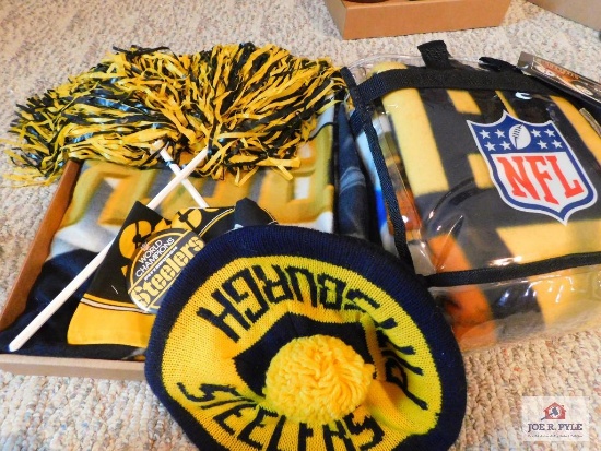 Steelers blanket and hat