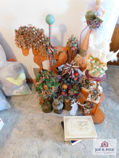 angel, doves, and Christmas clocks