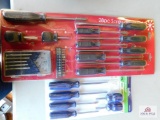 28 pc and 6 pc screwdriver set