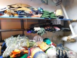 large lot of hats and gloves