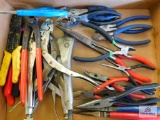 lot of pliers electrical tools and vise grips