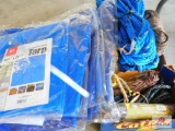 lot of 7 ANIB 5 1/2x7 tarps and ropes