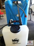 roundup sprayer and blue sprayer