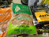lot of chipped chunker and shredded wood for smokers and jerky mix