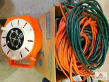 large lot of extension cords