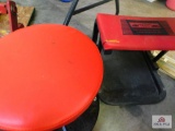 2 rolling mechanic seats