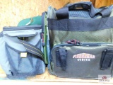 collections of gloves and bags and gun care items