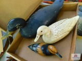wooden carved duck decoys