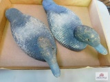 wooden carved duck decoys