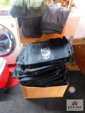duffle bags, fleece pull overs, and sweatshirts