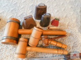 cow bells and wood mallets