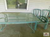 Glass top table and chairs