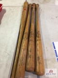 Lot of four 4 wood baseball bats: Louisville Slugger Ken Griffey Jr 180 and Johnny Bench R43 and 4