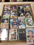Flat lot: 19 plastic boxes cards 1970's & up,