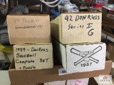 Lot 4 boxes: DONRUSS 1983 complete, 1983 ?? Complete, 1987 ?? Complete, & 1992 ?? Complete