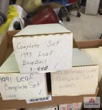 Lot 3 boxes: LEAF 1991, 1992, 1993 complete