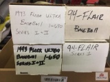 Lot 4 boxes: FLEER 1993 Ultra 2 sets ?? Complete, FLAIR 1994 Series I ?? Complete