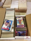Lot 2 boxes: TOPPS baseball mixed years 1973, 1976, 1988, 1989, & TOPPS 1988 mixed misc. cards