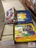 Lot 4 boxes: LEAF 1989 & 90, SCORE 1992 in wax packs, & TOPPS 1993