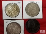 Morgan Silver Dollars: 1879, 1879, 1921, 1921