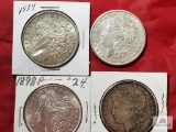 Morgan Silver Dollars: 1884, 1898, 1899, 1921