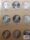 Book of 32 American Eagle Silver Dollars