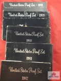 United states proof sets 1978 1979 1980 1981 1982