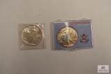 1988 and 1990 American Eagle Silver coin