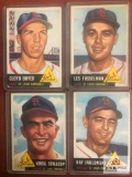 1953 Topps Les Fusselman, Cloyd Boyer, Ray Jablonski, and Virgil Stallcup
