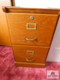 2 drawer wood filing cabinet