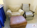 Chair, recliner and ottoman