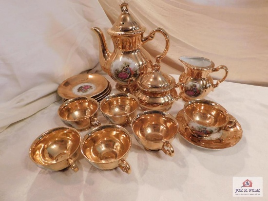 Copper lust tea set