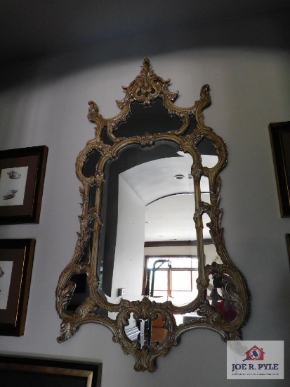 Chippendale hand carved mirror 39x70