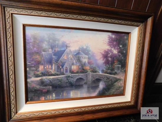 Thomas Kincaid Lamplight Manor on canvas 3973of 4950 27"x18"