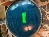 3 Blue Glass Stoplight Lenses
